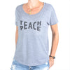 TEACH PEACE ~ Grey Short Sleeve Tee (5 @ $18 ea)