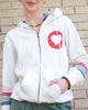 BREATHE ~ Zip Hoodie With Stripes & Heart (5 @ $35 ea)