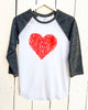 RED HEART ~ Burnout Baseball Tee (5 @ $20 ea)