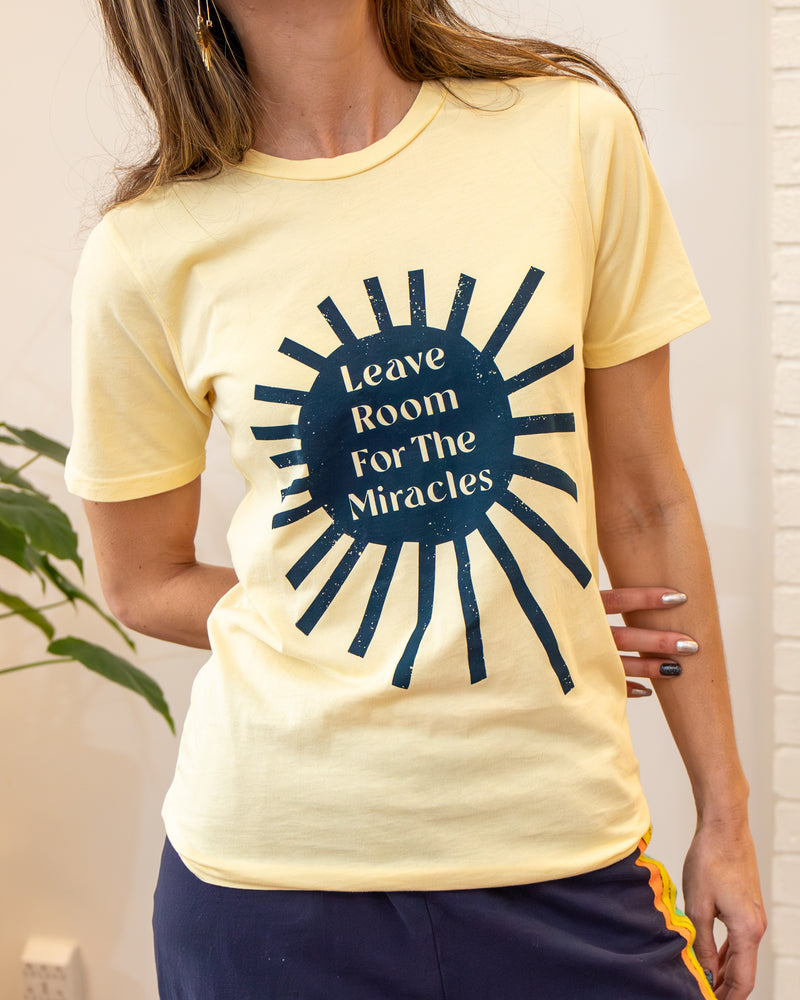 LEAVE ROOM FOR MIRACLES ~ Lavender Garment Dyed Unisex Tee (5 @ $19 ea)