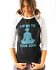 LISTEN TO YOUR SOUL ~ Burnout Baseball Tee (5 @ $20 ea)