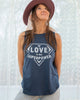 LOVE IS OUR SUPER POWER ~ Navy Cotton Muscle Tee (5 @ $18 ea)