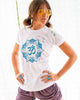 OM LOTUS ~ White Unisex Splatter Tee (5 @ $23 ea)