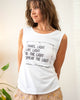 TRAVEL LIGHT ~ White Muscle Tee (5 Tees @ $19 ea)