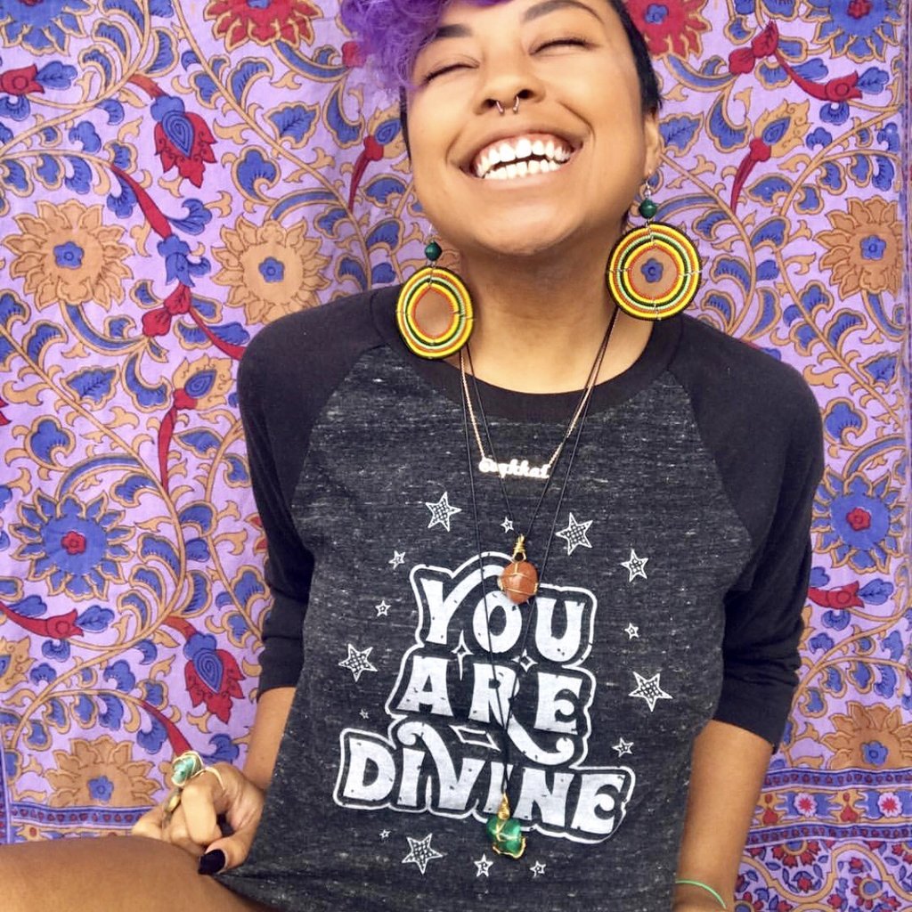 YOU ARE DIVINE ~ Black Unises Baseball Tee (5 @ $18 ea)