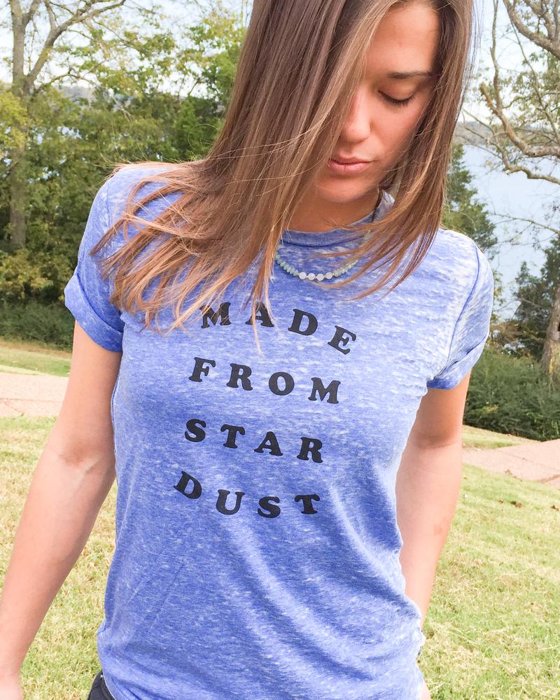 MADE FROM STAR DUST ~ Blue Burnout Unisex Tee (5 @ $18 ea)